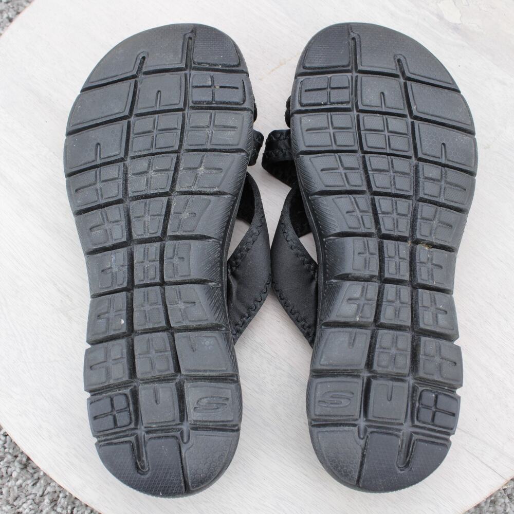 Skechers Reggae Slim Black Strappy Memory Foam Sandals Womens 7 - Picture 6 of 7